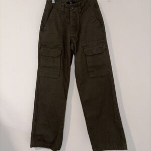 Vans Arroyo Women's‎ Olive Green Wide Leg Cargo Pants Size 22